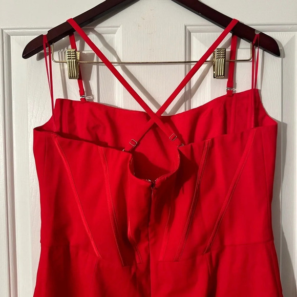 DRESS THE POPULATION Anthropologie Red Convertible Bustier XXL Evening Cocktail - Picture 13 of 14